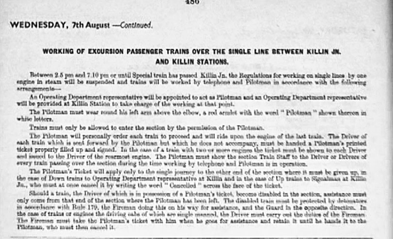 Killin branch working instructions